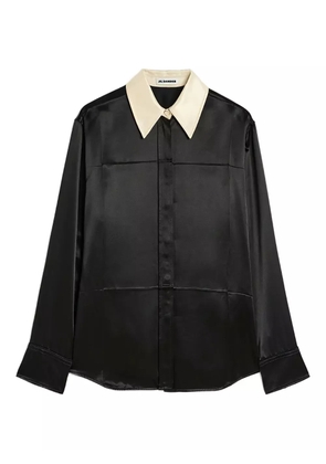 Jil Sander contrast collar shirt - Black