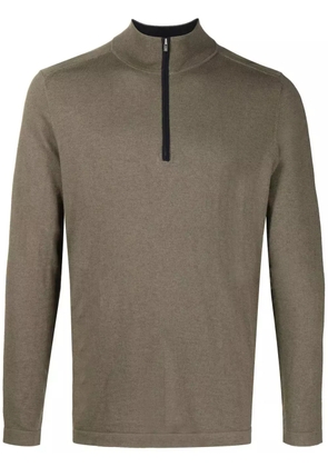 N.Peal half-zip cotton-cashmere jumper - Green