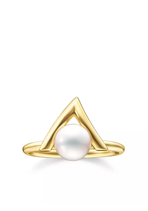 TASAKI 18kt yellow gold Danger Claw pearl ring