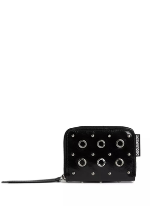 DSQUARED2 eyelet-detail leather wallet - Black