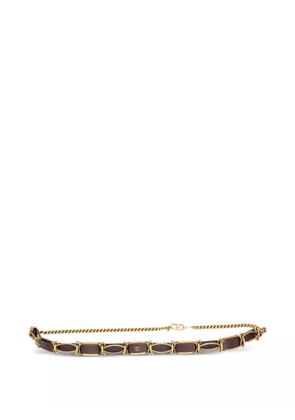 Valentino Garavani leather chain-link belt - Brown