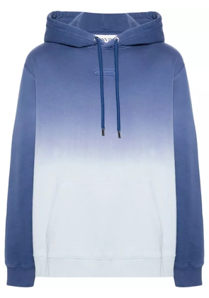 Lanvin gradient-effect cotton hoodie - Blue