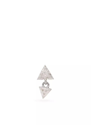 MARIA TASH 18kt white gold Triangle diamond drop earring - Silver