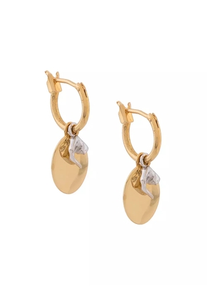 Coup De Coeur disc and hoop earrings - Gold
