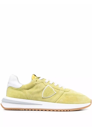 Philippe Model Paris panelled low-top suede sneakers - Yellow