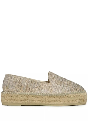 Manebi cotton flat espadrilles - Gold