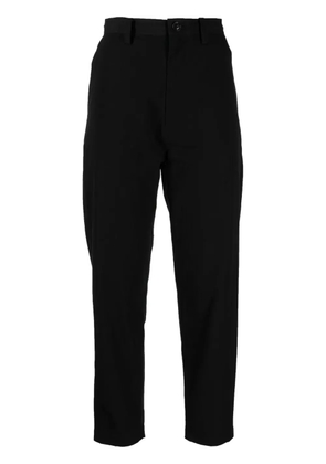 Y's high-waisted cropped trousers - Black