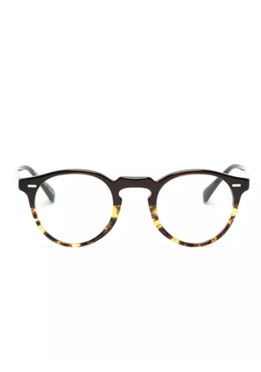 Oliver Peoples Gregory Pack round-frame glasses - Brown