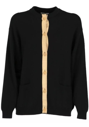 Saint Laurent Pre-Owned 1980s merino cardigan - Black