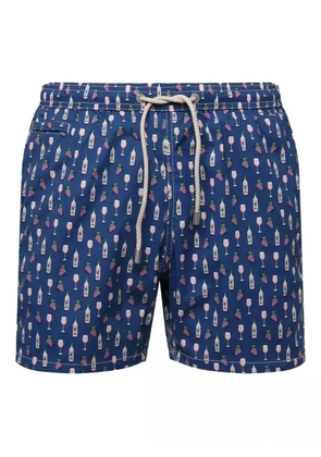 MC2 Saint Barth graphic-print swim shorts - Blue