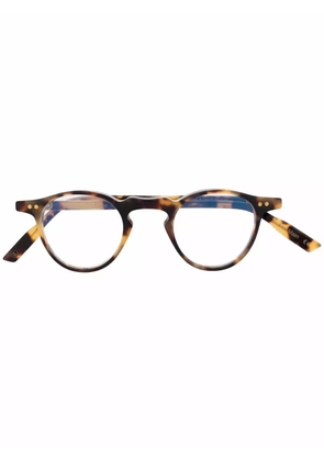 Lesca tortoise round-frame glasses - Neutrals