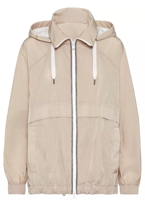 Brunello Cucinelli lightweight zip-front jacket - Neutrals