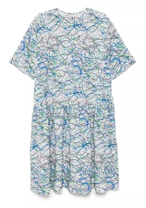 JNBY all-over graphic print dress - White