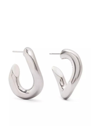 ISABEL MARANT Links sculpted-hoop earrings - Silver