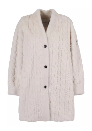 Ermanno Scervino cable-knit coat - Neutrals