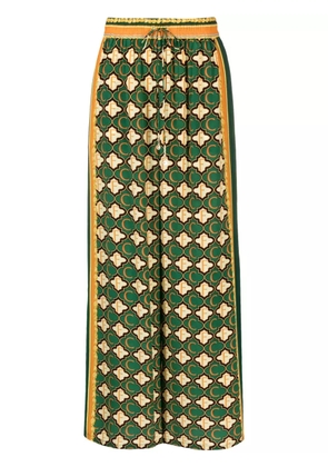 Camilla Jealousy And Jewels printed silk palazzo trousers - Green
