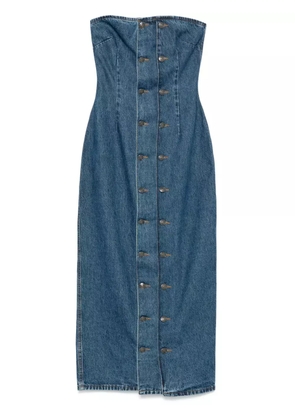ROTATE BIRGER CHRISTENSEN button-detail denim dress - Blue
