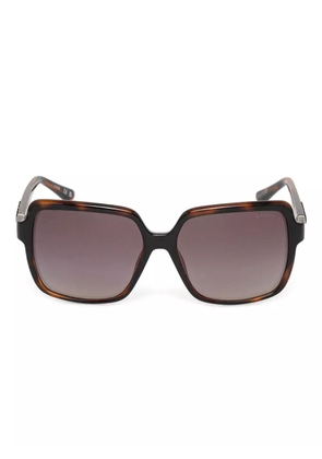 GUESS EYEWEAR tortoiseshell square-frame sunglasses - 52F