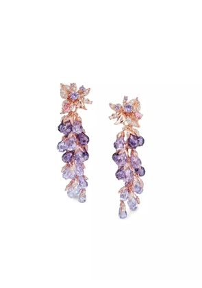Anabela Chan 14K rose gold and 18K gold vermeil Coralbell amethyst and diamond earrings - Pink