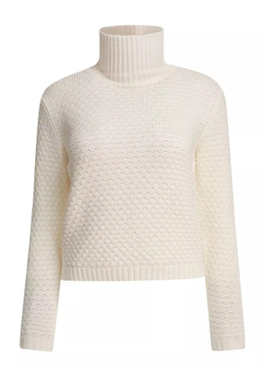 RAKKI roll-neck textured wool sweater - Neutrals