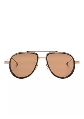 Thom Browne Eyewear pilot-frame sunglasses - Gold
