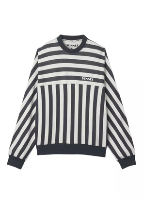 Sunnei x Biffi striped crew-neck sweatshirt - Blue