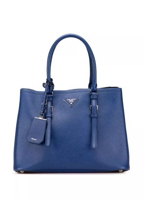 Prada Pre-Owned 2013-2025 Medium Saffiano Cuir Double satchel - Blue