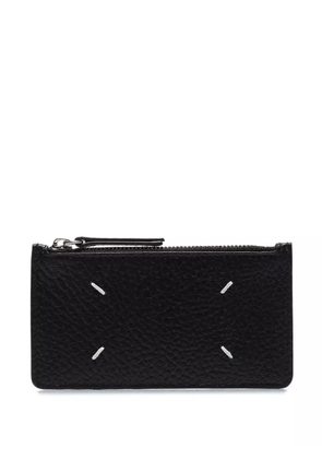 Maison Margiela four-stitch leather card holder - Black