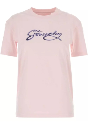 Givenchy logo-embroidered T-shirt - Pink