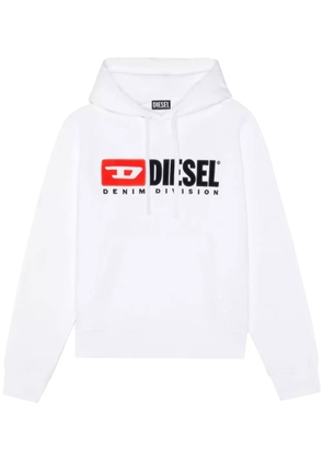Diesel S-Ginn-Hood-Div logo-appliqué hoodie - White