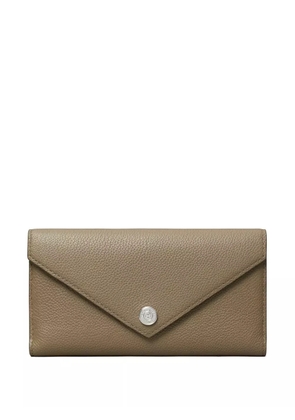 Tory Burch pebble envelope long wallet - Brown