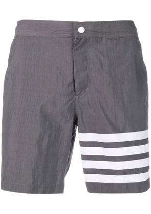 Thom Browne 4-bar Solid Tech Swim Short - Grey