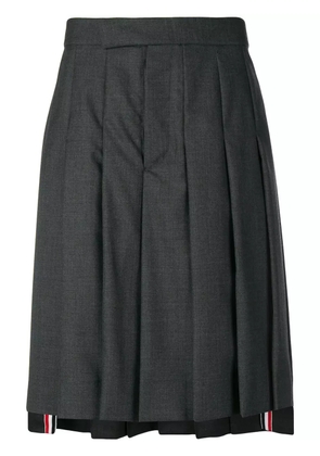 Thom Browne Classic-Rise Pleated Skirt - Grey