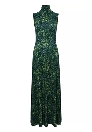 Proenza Schouler White Label abstract-print high-neck dress - Green