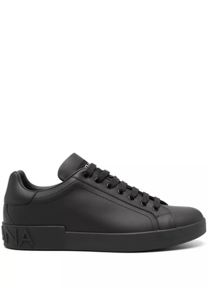 Dolce & Gabbana Portofino leather sneakers - Black
