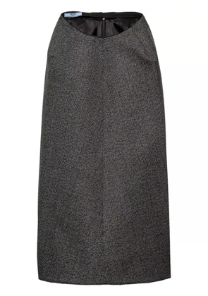 Prada Mouliné midi skirt - Grey