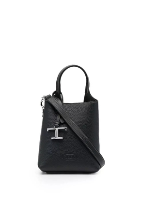 Tod's logo-plaque tote bag - Black