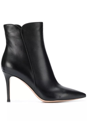 Gianvito Rossi Levy 85mm leather ankle boots - Black