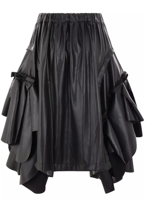 Comme Des Garçons pleat-detailing midi skirt - Black