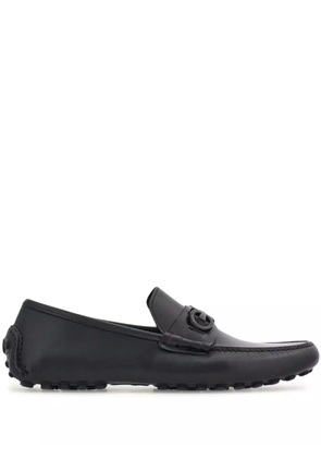 Ferragamo Gancini leather loafers - Black