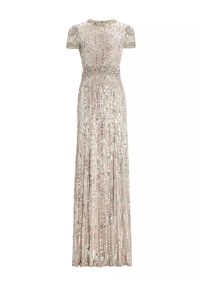 Jenny Packham sequin-embellished CELESTE dress - Grey