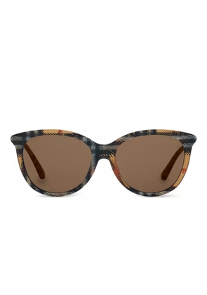 Burberry Eyewear round-frame checked sunglasses - Neutrals