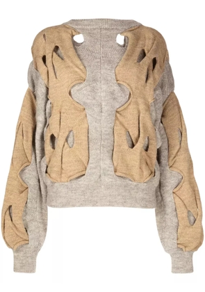 Toga panelled cut-out jumper - Brown