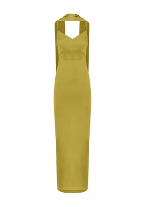 CuAnna CARA spaghetti-strap split maxi dress - Yellow