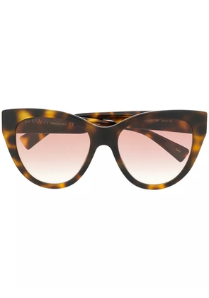 Gucci Eyewear cat-eye shaped sunglasses - Brown