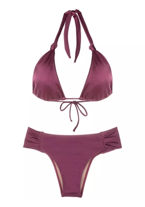Brigitte knot-detail triangle-cup bikini - Purple