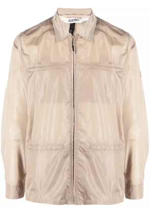 Rains zip-up shirt jacket - Neutrals