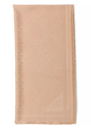 Prada Symbole logo-jacquard scarf - Neutrals