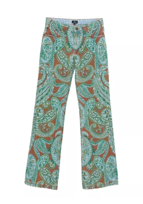 ETRO paisley-print straight-leg jeans - Blue