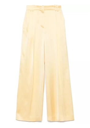 Another Tomorrow satin pleated trousers - Yellow
